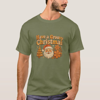Avoir un T-Shirt de Noël Groovy Rétro Santa