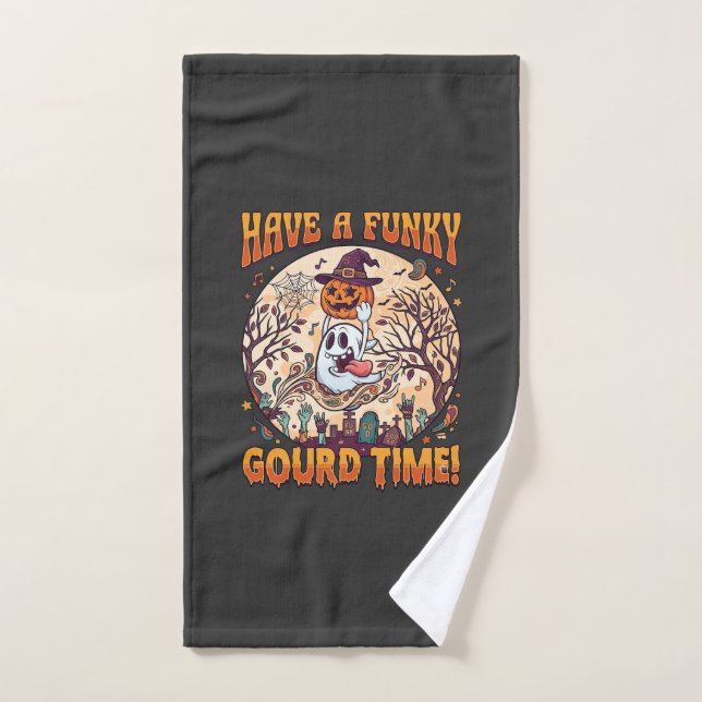 Avoir un temps de citrouille funky Halloween Fantô (Serviette à main)