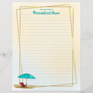 Avoir une plage d'un jour feuille de papier