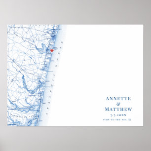 Avon-by-the-Sea Mariage Livre d'Or Invité Navy Aff