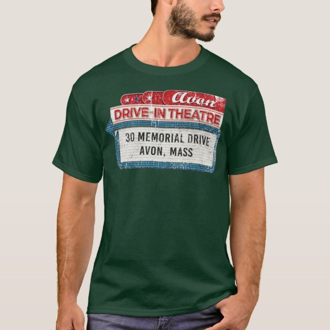 Avon Drive-In Theatre T-Shirt Retro Massachusetts  (Devant)