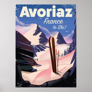 Avoriaz, poster Voyage Ski Français