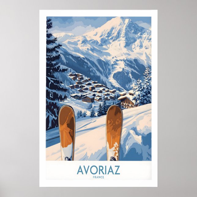 Avoriaz Ski Poster France Print 1 (Devant)