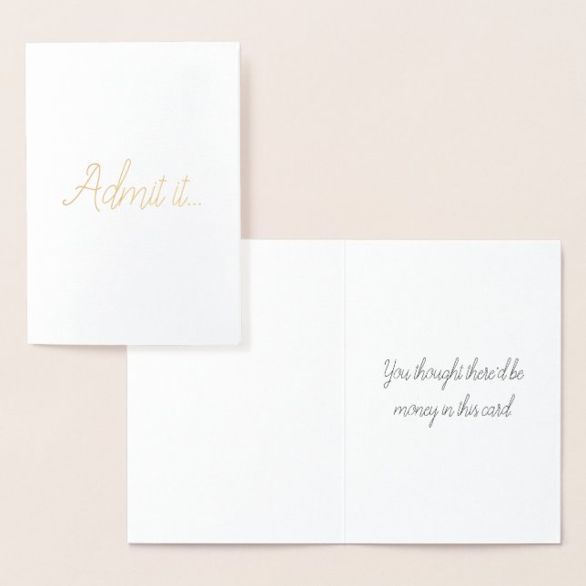 Avouez-le... Carte de vœux drôle (Affichage)