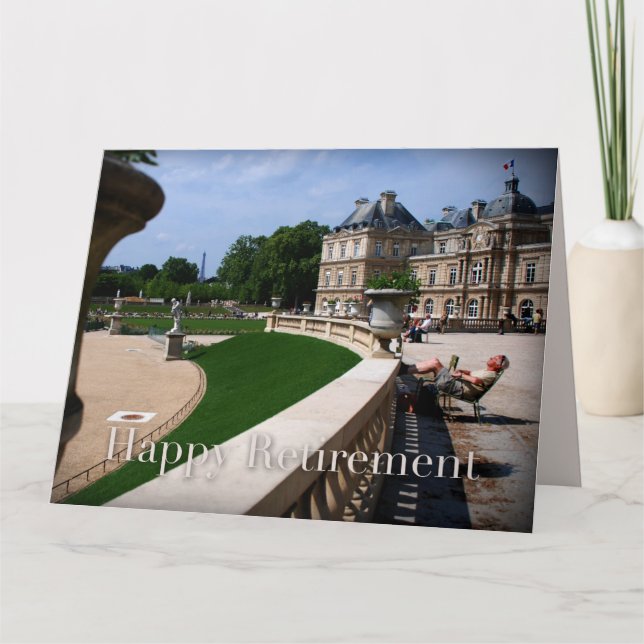 Avril à Paris Bonne carte de retraite (Devant)