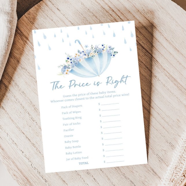 Avril Apporte des Fleurs de Mai Pluie Prix est jus (April Shower Bring May Flowers Baby Shower Game)