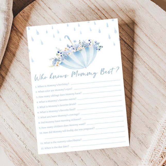 Avril Apporte Mai Fleurs Douce Qui Sait Maman Jeu (April Shower Bring May Flowers Baby Shower Game)
