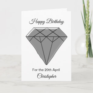 Avril Carte d'anniversaire - Diamant