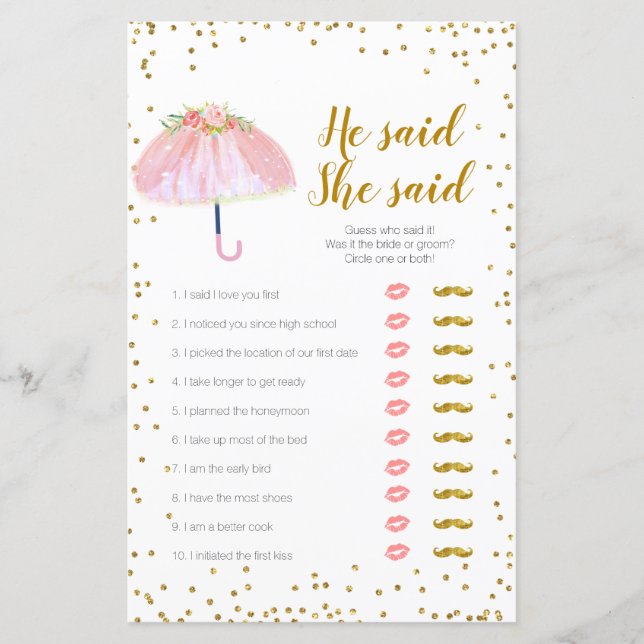 Avril Douche Il a dit Elle a dit Game Card (Devant)