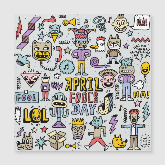 Avril Fools : Jeu de Doodles Colorés. (Devant)