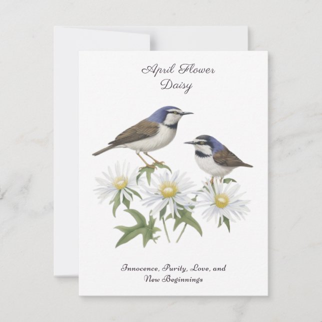 Avril Mois de naissance Fleur Daisy Chéri Annivers (Devant)