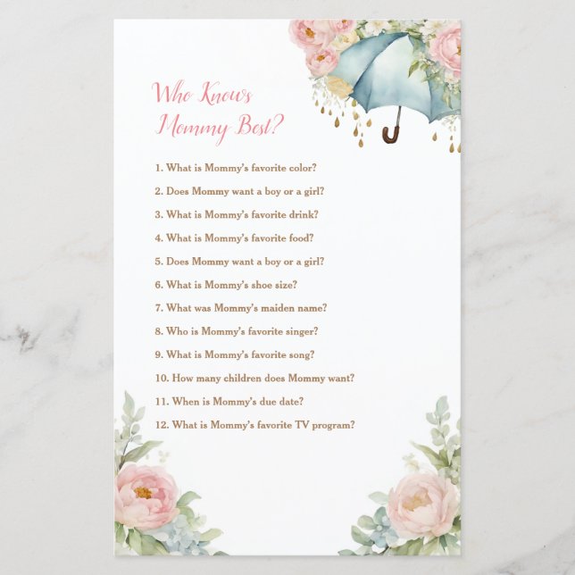 Avril Parapluie De Douche Qui Connaît Maman Meille (Devant)