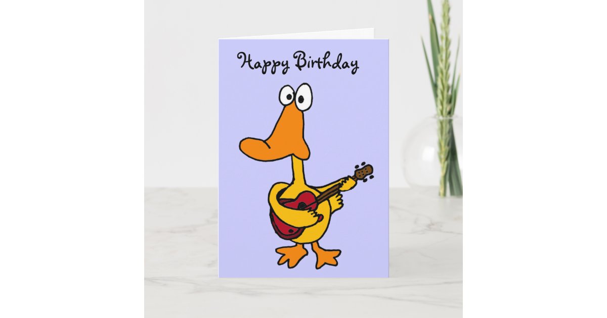 Aw Canard Drole Avec La Carte D Anniversaire De Zazzle Fr