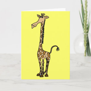 AW - Carte de voeux ou carte de note de Giraffe de