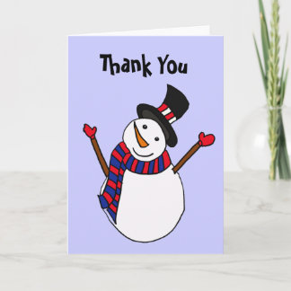 AW - Happy Snowman Carte de remerciements