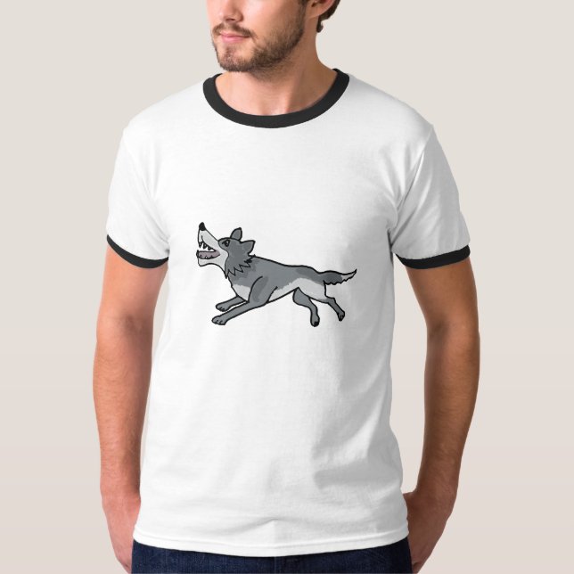 AW T-shirt impressionnant de loup (Devant)