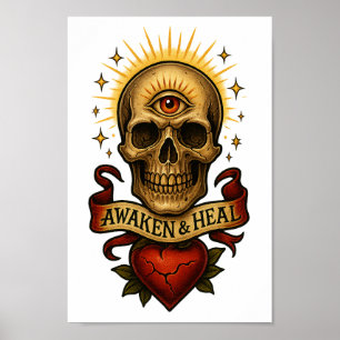 Awaken & Heal - Troisième Poster du crâne oculaire