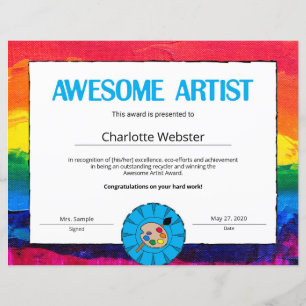 Awesome Artist Certificat de réussite PDF