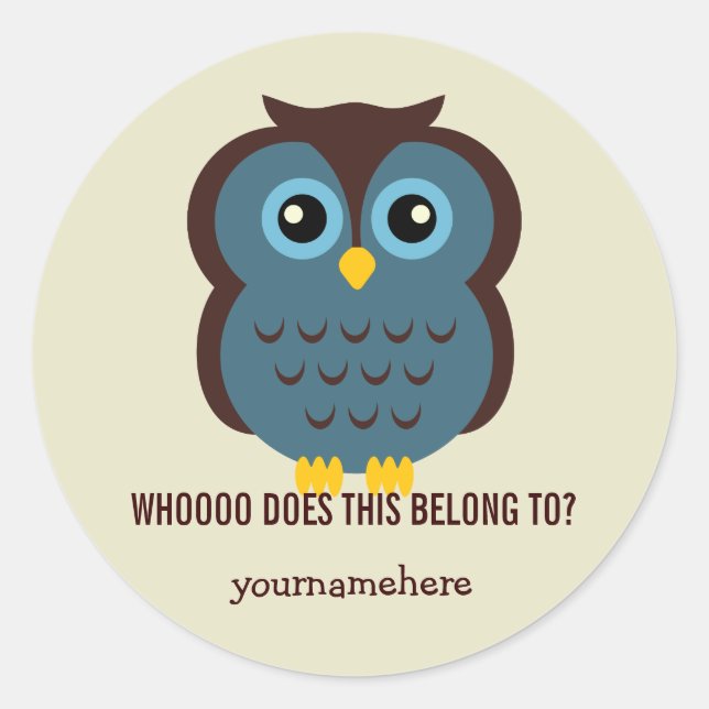 Awesome hibou CELA APPARTIENT À Stickers (Devant)