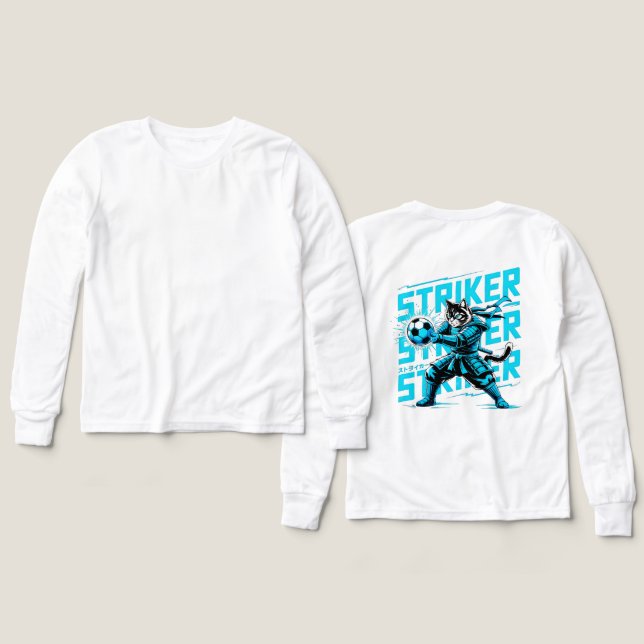 Awesome Samurai Cat Striker - Gift for Cat Lovers (Motif Recto et Verso)