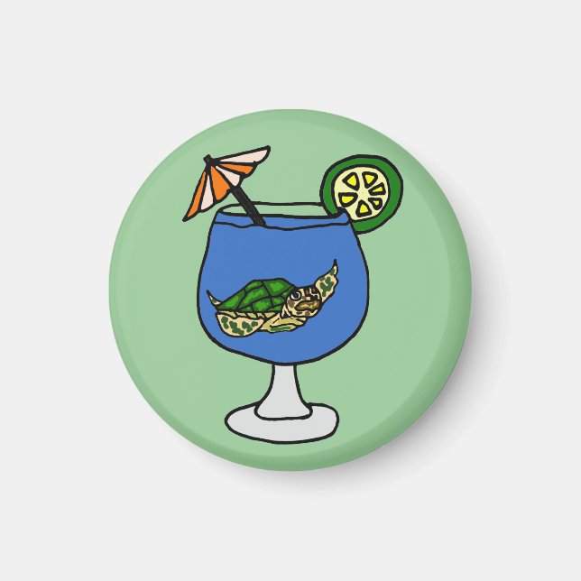 Awesome Tortue de mer dans Margarita Magnet (Devant)