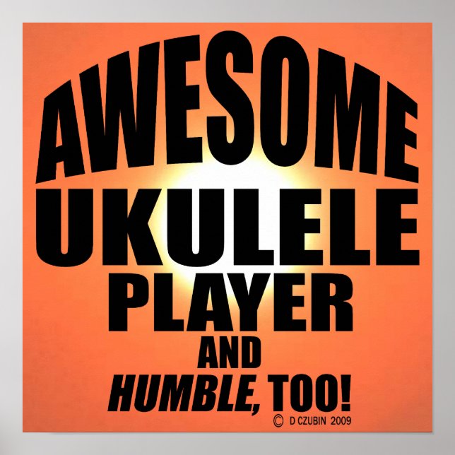 Awesome Ukulele Player Poster (Devant)