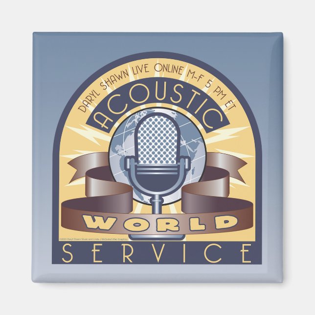 AWS 2 pouces - Magnet Carré (Devant)