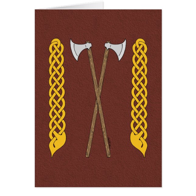 Axes danois/viking traversés par une plaque (Devant)