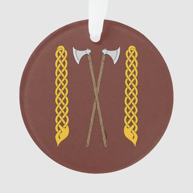 Axes danois/viking traversés par une plaque (devant)