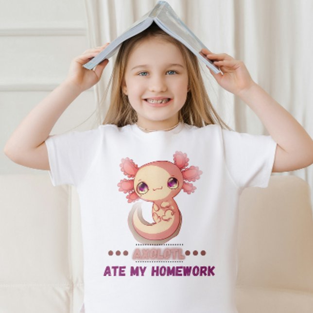 Axolotl a mangé mes devoirs T-shirt (Créateur téléchargé)