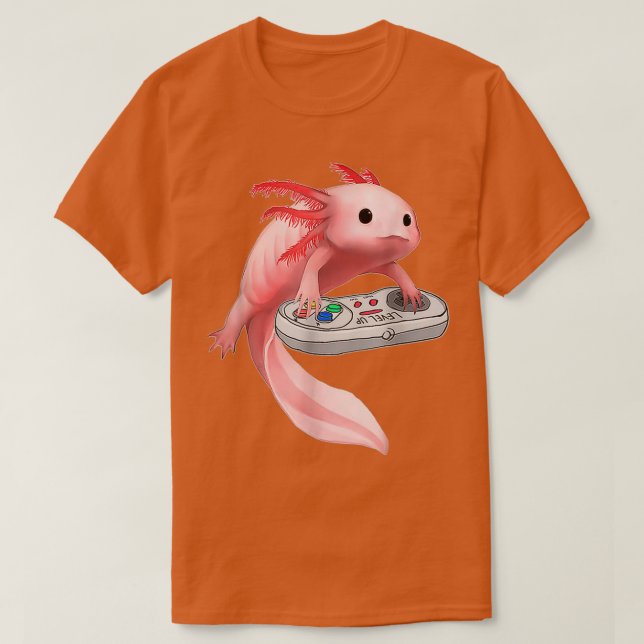 Axolotl Fish Jouer Vidéo Jeu Classique TShirt (Design devant)
