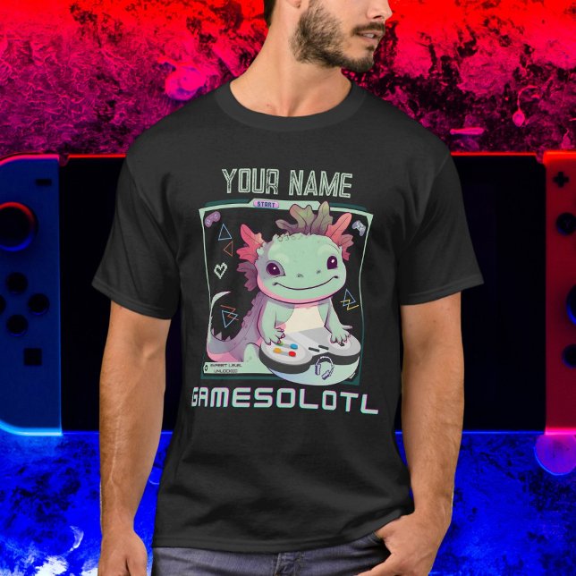 Axolotl Gamesolotl Funny Gaming Lovers T-Shirt (Créateur téléchargé)