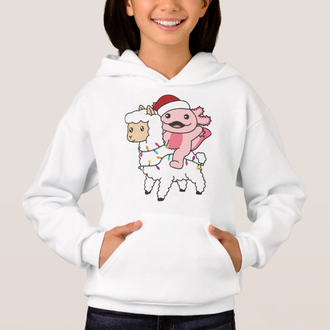 Axolotl Llama Alpaca Noël Animaux d'hiver (Devant)