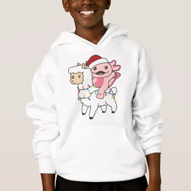 Axolotl Llama Alpaca Noël Animaux d'hiver (Devant)