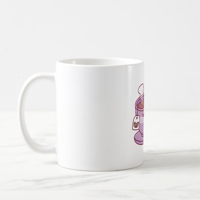 Axolotl Mignon Se Relaxant Dans Une Tasse De Thé S (Gauche)