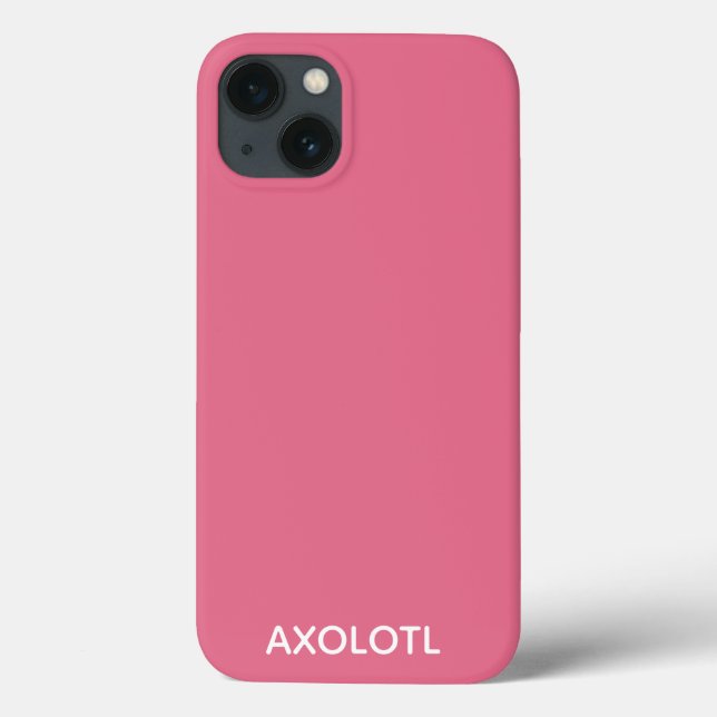 Axolotl nom de couleur rose Coque-Mate coque iphon (Verso)