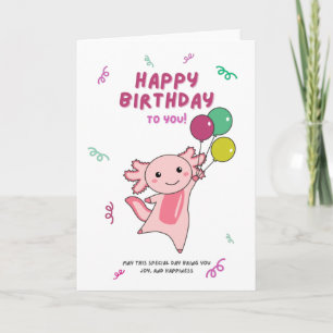 Axolotl Vous Souhaite Bon Anniversaire Carte Axolo