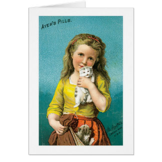 Ayers Pills Girl with Cat