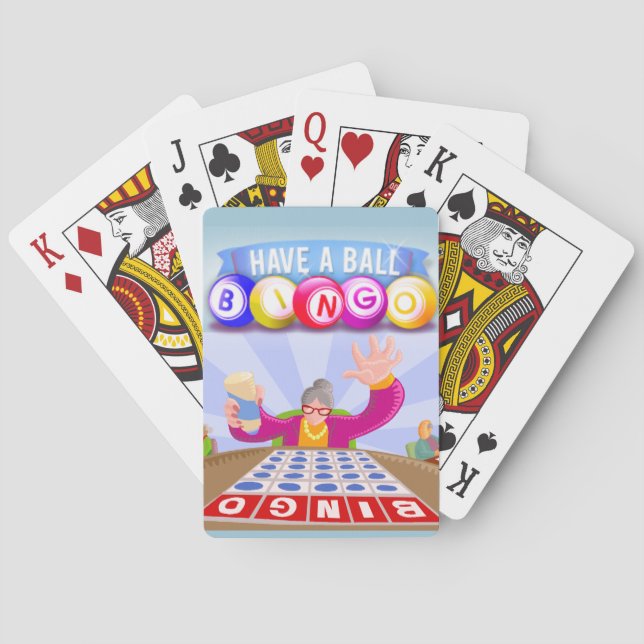 Ayez les cartes de jeu de bingo-test de boule (dos)
