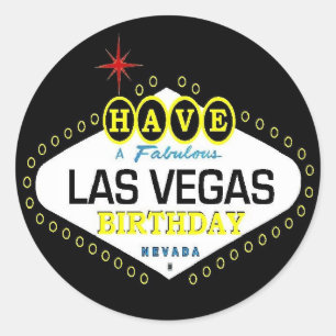 Ayez un autocollant fabuleux d'anniversaire de Las