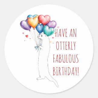 Ayez un Autocollant Otter d'Anniversaire absolumen
