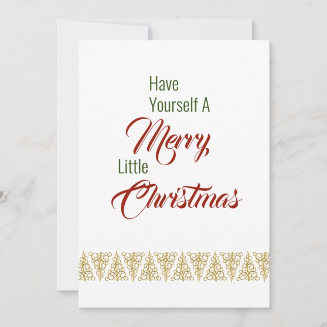 Ayez un joyeux petit Noël Carte plate (Devant)