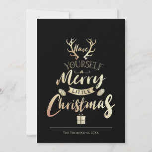 Ayez un joyeux petit Noël Or Noir 