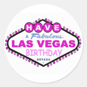 Ayez Un Sticker D'Anniversaire De Las Vegas Fabule