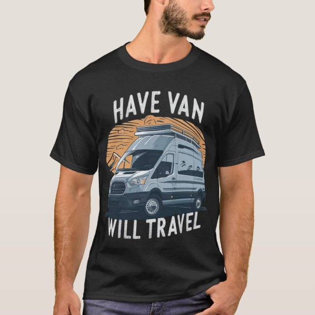 Ayez un T-shirt noir pour homme / Will Travel (Devant)