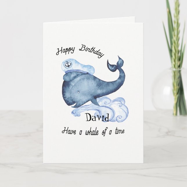 Ayez une baleine d'une carte d'anniversaire de (Devant)