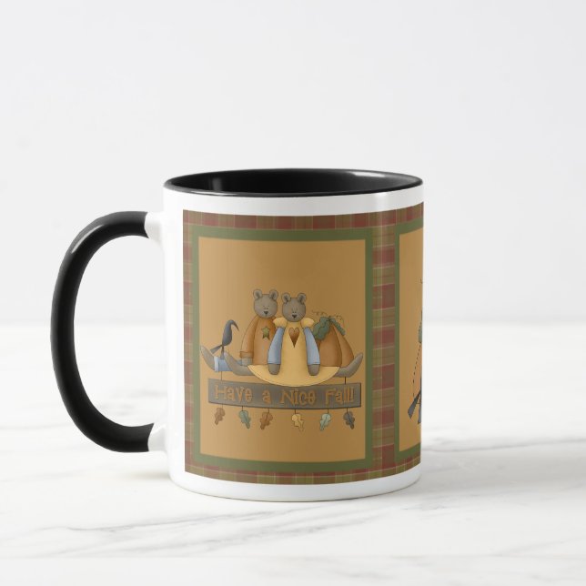 "Ayez une belle chute" Mug Nounours d'automne (Gauche)