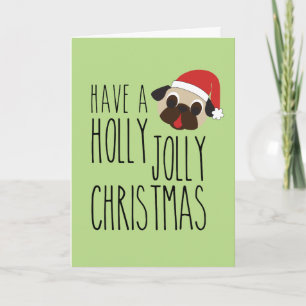 Ayez Une Carte De Carlin De Noël Holly Jolly