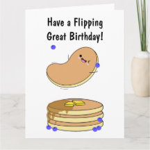 Ayez une carte de crêpe d'anniversaire volante