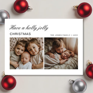 Ayez une carte de famille Holly Jolly Christmas 2p